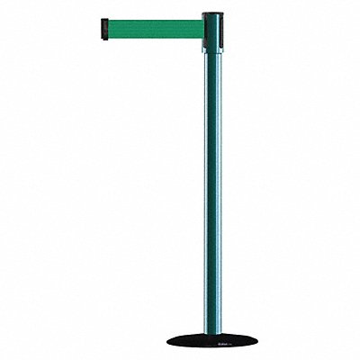 D0007 Barrier Post with Belt 7-1/2 ft L Green