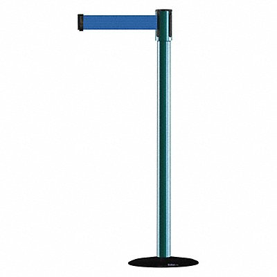 D0007 Barrier Post with Belt 7-1/2 ft L Blue