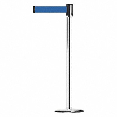 D0009 Barrier Post with Belt 7-1/2 ft L Blue