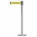 D0011 Barrier Post with Belt Polished Chrome