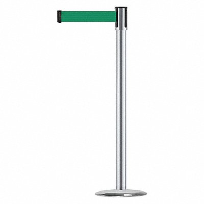 D0009 Barrier Post with Belt 7-1/2 ft L Green