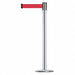 D0009 Barrier Post with Belt 7-1/2 ft L Red