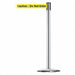 D0011 Barrier Post with Belt Satin Chrome