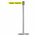 D0011 Barrier Post with Belt Satin Chrome