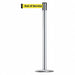 D0011 Barrier Post with Belt Satin Chrome