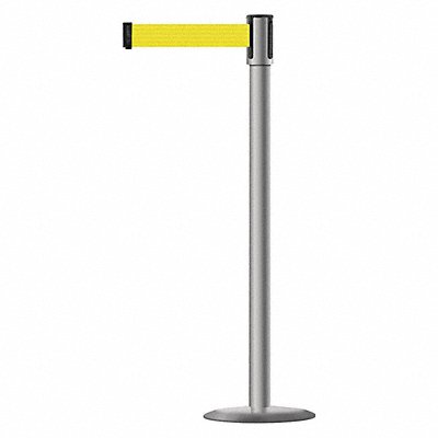 Barrier Post w/ Belt 7-1/2 ft L Yellow