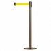 D0014 Barrier Post w/ Belt 7-1/2 ft L Yellow