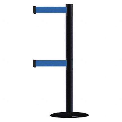 D0016 Barrier Post with Belt 7-1/2 ft L Blue