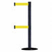 D0016 Barrier Post w/ Belt 7-1/2 ft L Yellow