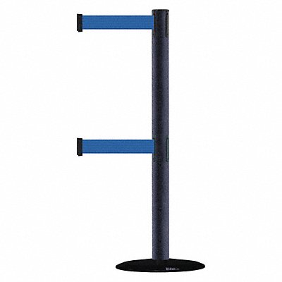 D0016 Barrier Post with Belt 7-1/2 ft L Blue