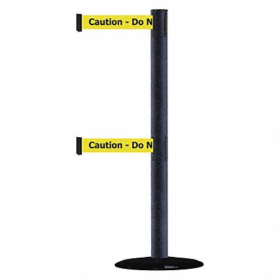 D0017 Barrier Post with Belt Texture Black