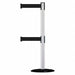 D0016 Barrier Post with Belt 7-1/2 ft L Black