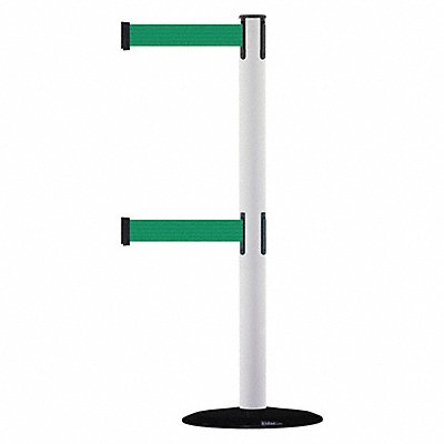 D0016 Barrier Post with Belt 7-1/2 ft L Green