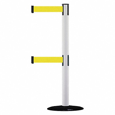 D0016 Barrier Post w/ Belt 7-1/2 ft L Yellow