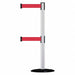 D0016 Barrier Post with Belt 7-1/2 ft L Red