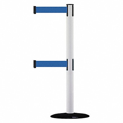 D0016 Barrier Post with Belt 7-1/2 ft L Blue