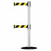 D0016 Barrier Post with Belt Black No Scuff