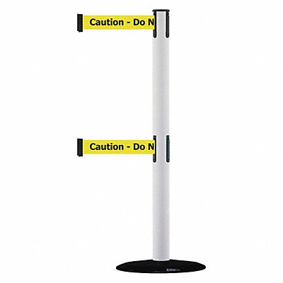 D0017 Barrier Post with Belt Black No Scuff