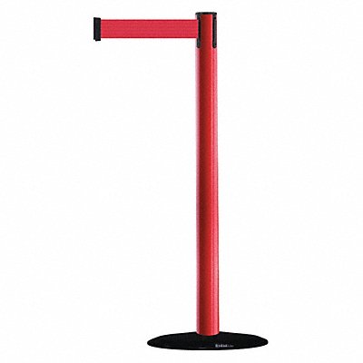 D0029 Barrier Post with Belt 7-1/2 ft L Red