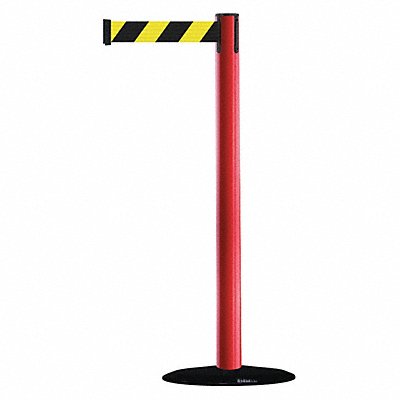 D0029 Barrier Post with Belt PVC Red