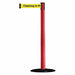 D0031 Barrier Post with Belt PVC Red