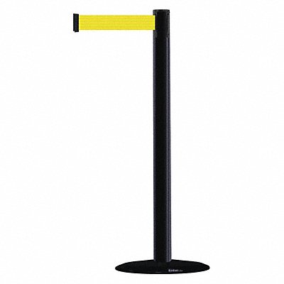 D0029 Barrier Post w/ Belt 7-1/2 ft L Yellow