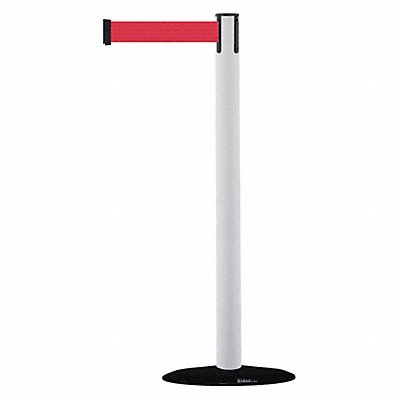 D0029 Barrier Post with Belt 7-1/2 ft L Red