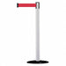 D0029 Barrier Post with Belt 7-1/2 ft L Red