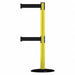 D0016 Barrier Post with Belt 7-1/2 ft L Black