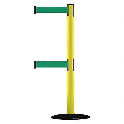 D0016 Barrier Post with Belt 7-1/2 ft L Green