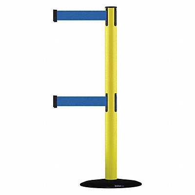 D0016 Barrier Post with Belt 7-1/2 ft L Blue