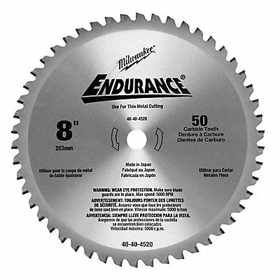 Circular Saw Blade 8 in Blade 50 Teeth