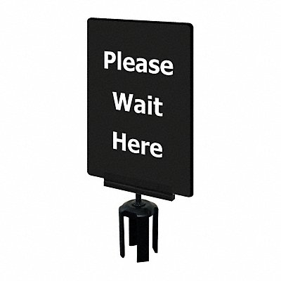 Acrylic Sign Black Please Wait Here