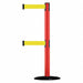 D0016 Barrier Post w/ Belt 7-1/2 ft L Yellow