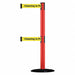 D0017 Barrier Post w/ Belt Red Black No Scuff