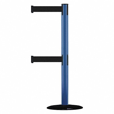 D0016 Barrier Post with Belt 7-1/2 ft L Black