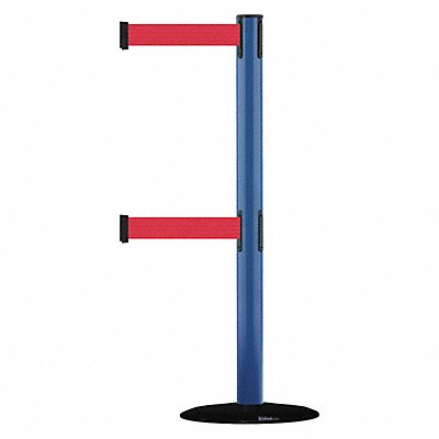 D0016 Barrier Post with Belt 7-1/2 ft L Red