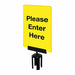 Acrylic Sign Yellow Please Enter Here