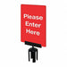 Acrylic Sign Red Please Enter Here