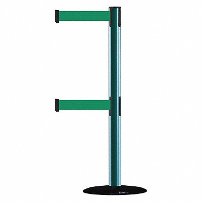 D0016 Barrier Post with Belt 7-1/2 ft L Green