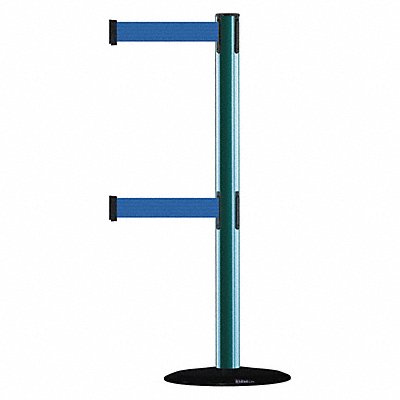 D0016 Barrier Post with Belt 7-1/2 ft L Blue