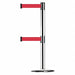 Barrier Post with Belt 7-1/2 ft L Red