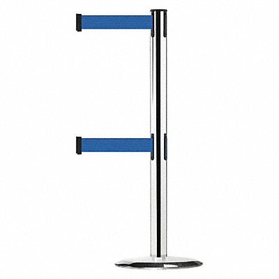 Barrier Post with Belt 7-1/2 ft L Blue