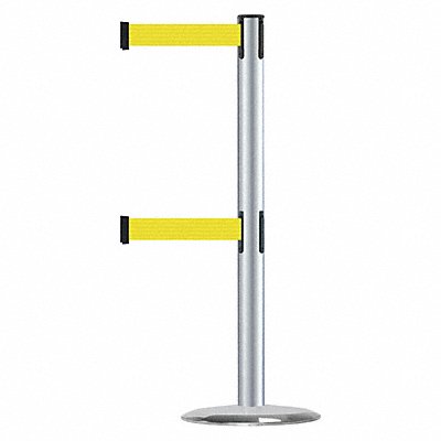 Barrier Post w/ Belt 7-1/2 ft L Yellow