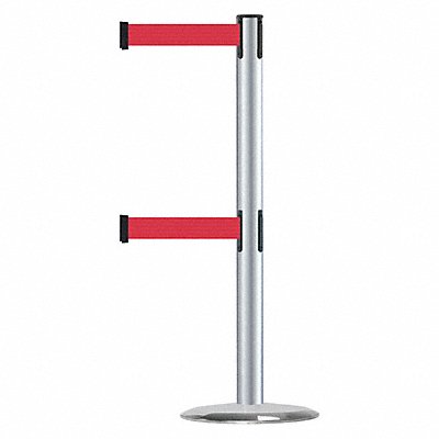 Barrier Post with Belt 7-1/2 ft L Red