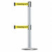 Barrier Post with Belt Satin Chrome