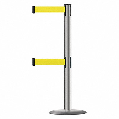 Barrier Post w/ Belt 7-1/2 ft L Yellow