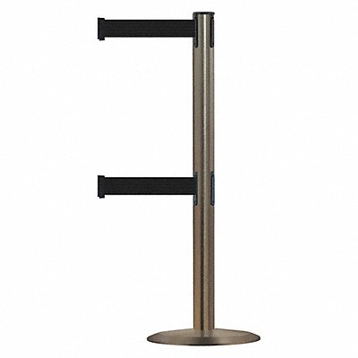 Barrier Post with Belt 7-1/2 ft L Black