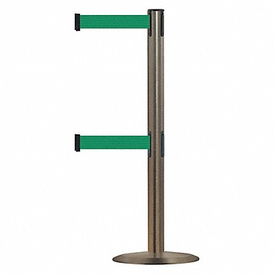 Barrier Post with Belt 7-1/2 ft L Green