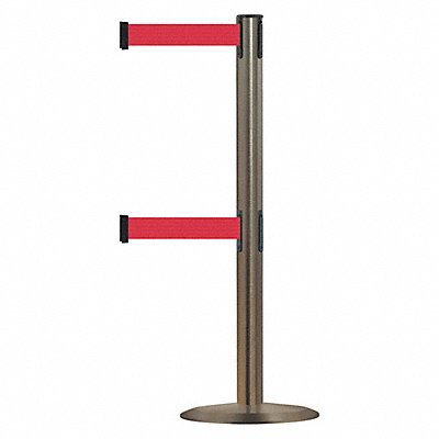 Barrier Post with Belt 7-1/2 ft L Red